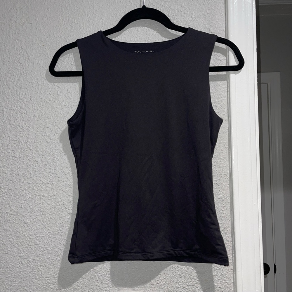 Tahari Y2K women’s Black Sleeveless Top XS